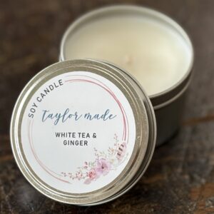 Taylor Made Scented Soy Candle White Tea & Ginger