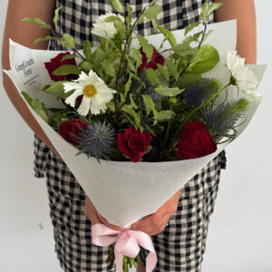 Half a Dozen Red Rose Bouquet