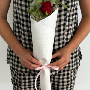Single Red Rose Wrap