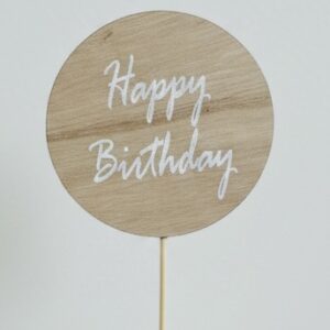 Happy Birthday Wooden Pick